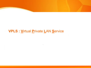 VPLS : Virtual Private LAN Service
 