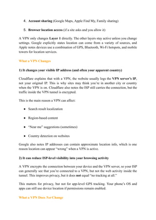 VPN and Location Tracking: What Changes (and What Doesn’t) | PDF