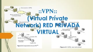 ::VPN::
(Virtual Prívate
Network) RED PRIVADA
VIRTUAL
 