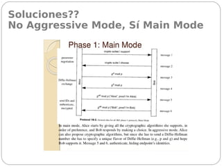 Soluciones??
No Aggressive Mode, Sí Main Mode
 