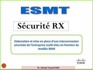 1
Dr. Ahmed Youssef Khlil
Sécurité RX
 