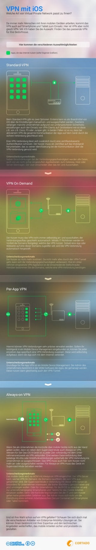 VPN mit iOS - Welche Art von Virtual Private Network passt zu Ihnen?