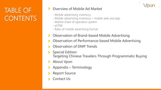 TABLE OF
CONTENTS
Overview of Mobile Ad Market
- Mobile advertising inventory
- Mobile advertising inventory – mobile web ...