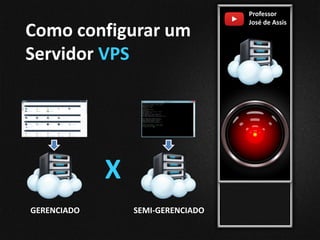 Professor
José de Assis
Como configurar um
Servidor VPS
X
GERENCIADO SEMI-GERENCIADO
 