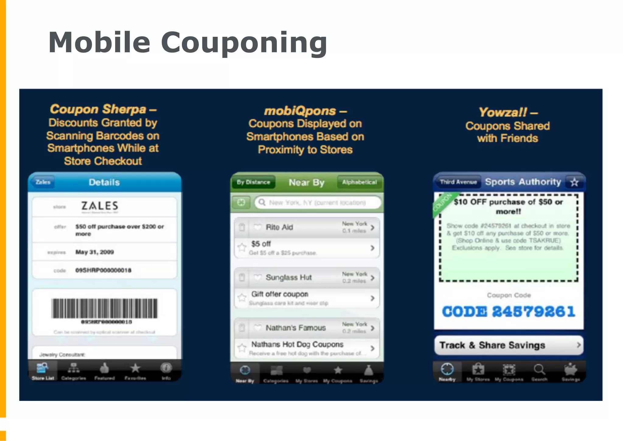 Mobile Couponing
 