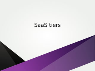 SaaS tiers
 