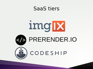 SaaS tiers
PRERENDER.IO
 