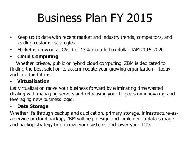 Data storage business plan