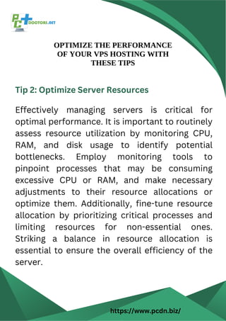 VPS Hosting Performance Optimization Tips and Techniques | PDF