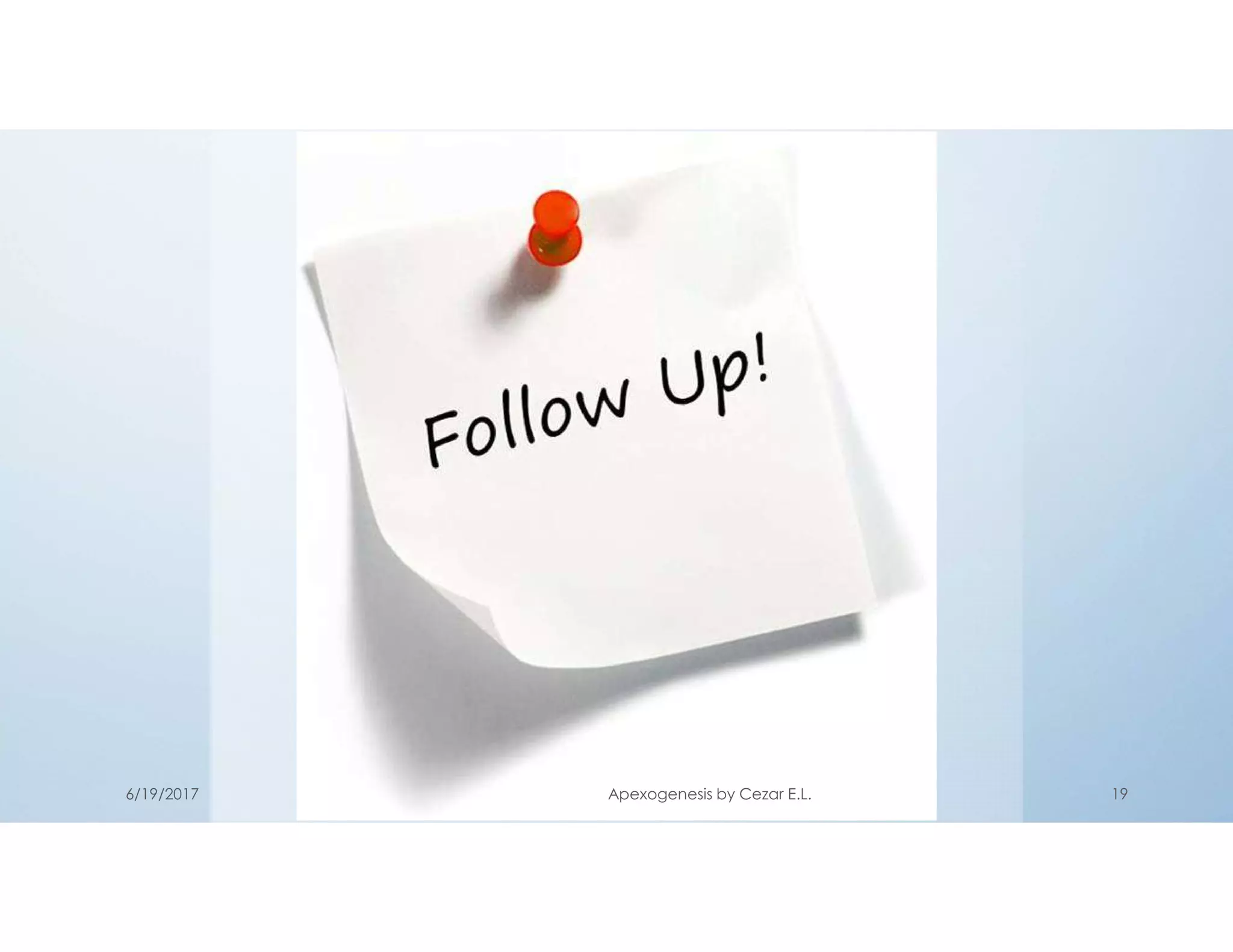 6/19/2017 Apexogenesis by Cezar E.L. 19
 