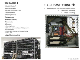 Gpu Clusters Visual Vpu technology &gpgpu computing | PPT