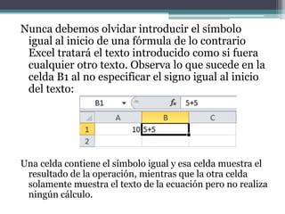 Formulas y funciones de excel | PPTX