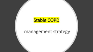 Stable COPD
management strategy
 