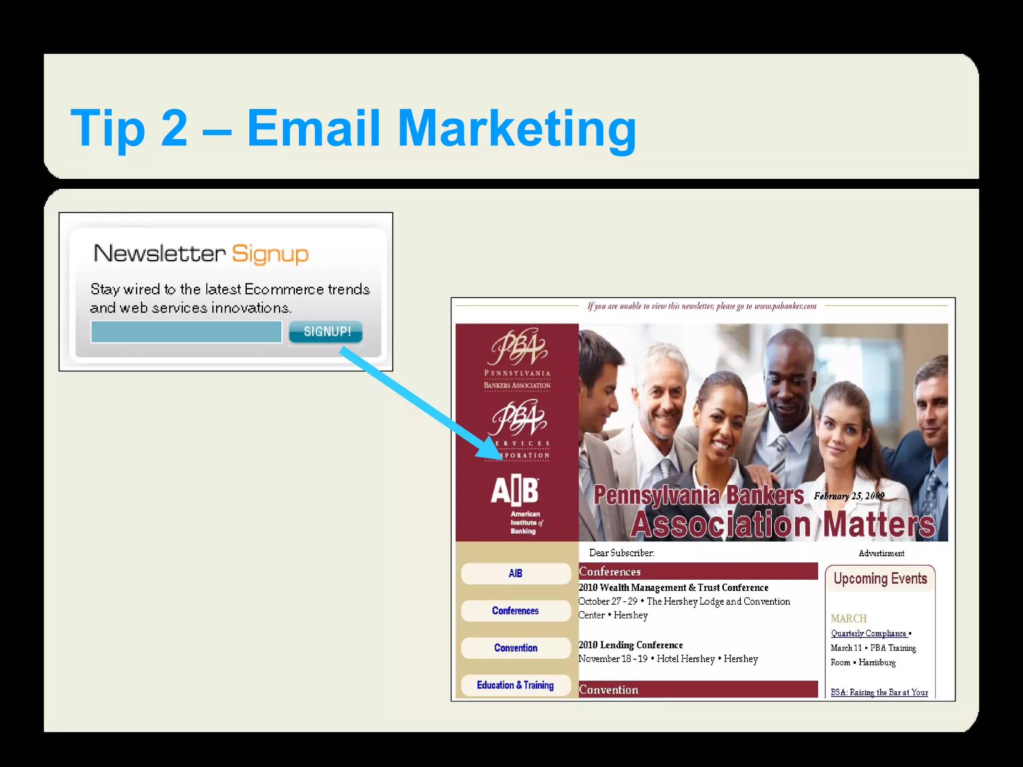 Tip 2 – Email Marketing 