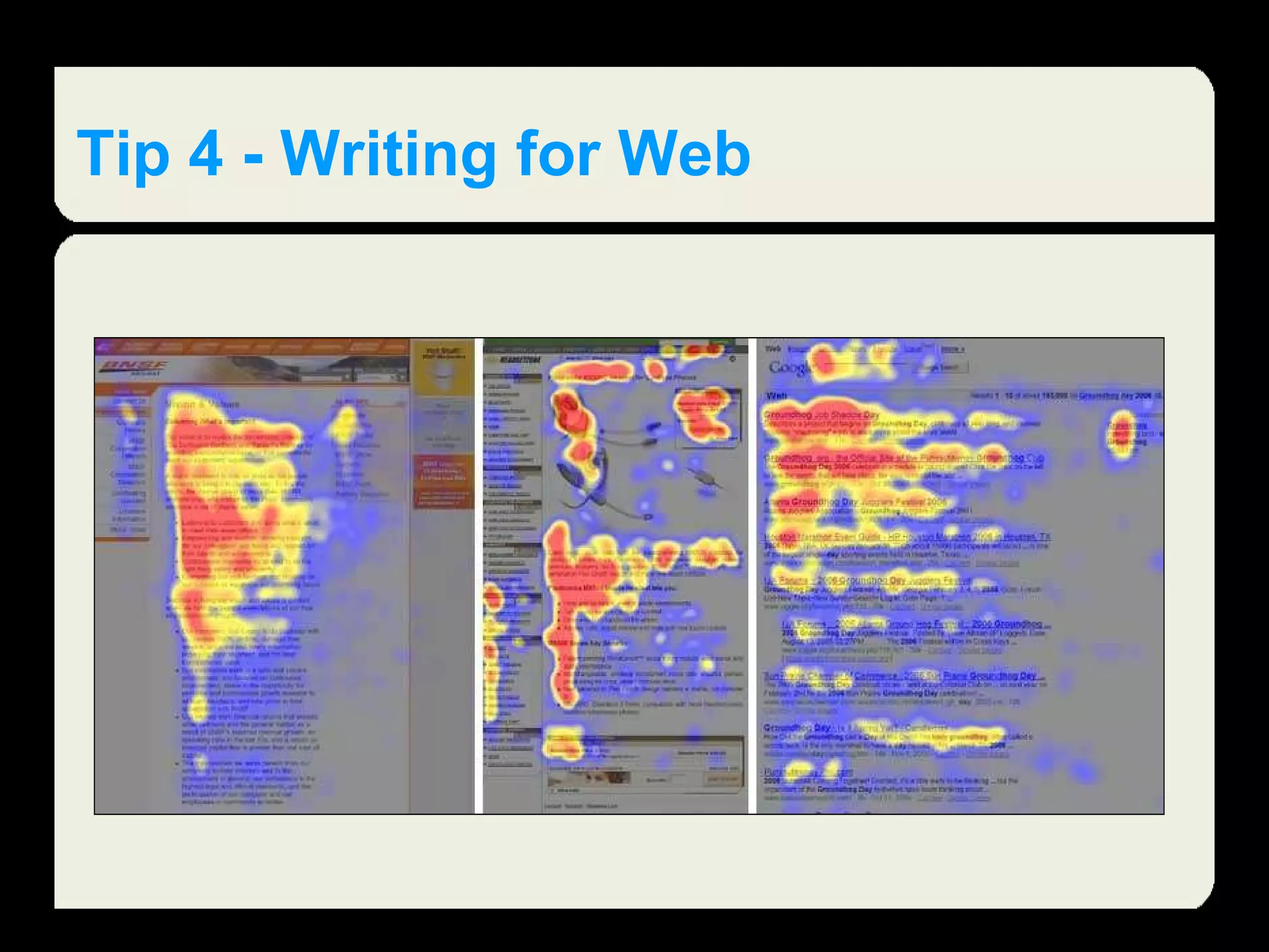 Tip 4 - Writing for Web 