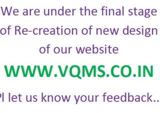 VQMS Sixsigma - New website Design for FEEDBACK