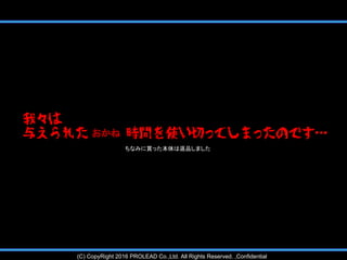 37(C) CopyRight 2016 PROLEAD Co.,Ltd. All Rights Reserved. ,Confidential
ちなみに買った本体は返品しました
おかね
 