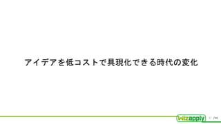 / 41
アイデアを低コストで具現化できる時代の変化
27
 