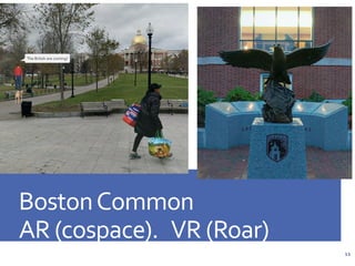 BostonCommon
AR (cospace). VR (Roar)
11
 