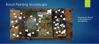 Bosch Painting Soundscape
Sounds are placed
in 3D position on
the painting.
 