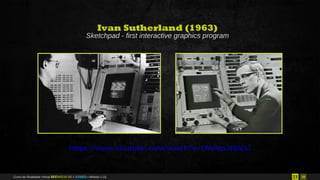 34Curso de Realidade Virtual BEENOCULUS // AZURIS • Módulo 1-16 23
Ivan Sutherland (1963)
Sketchpad - first interactive graphics program
https://www.youtube.com/watch?v=DWAIp3t6SLU
 
