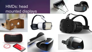 @TOMEMRICH
HMDs: head
mounted displays
 