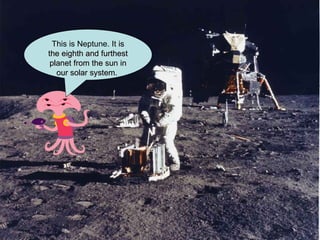 This is Neptune. It  is the eighth and furthest planet from the sun in our solar system.   