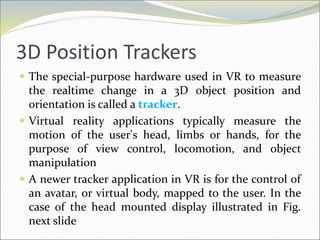 Vr Tracker Layouts Introduction to Virtual Reality | PPT