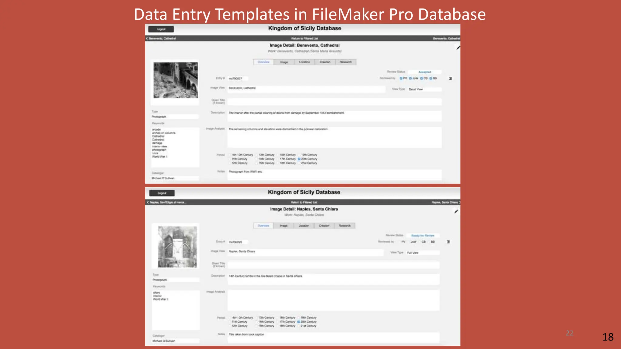 18
Data Entry Templates in FileMaker Pro Database
22
 