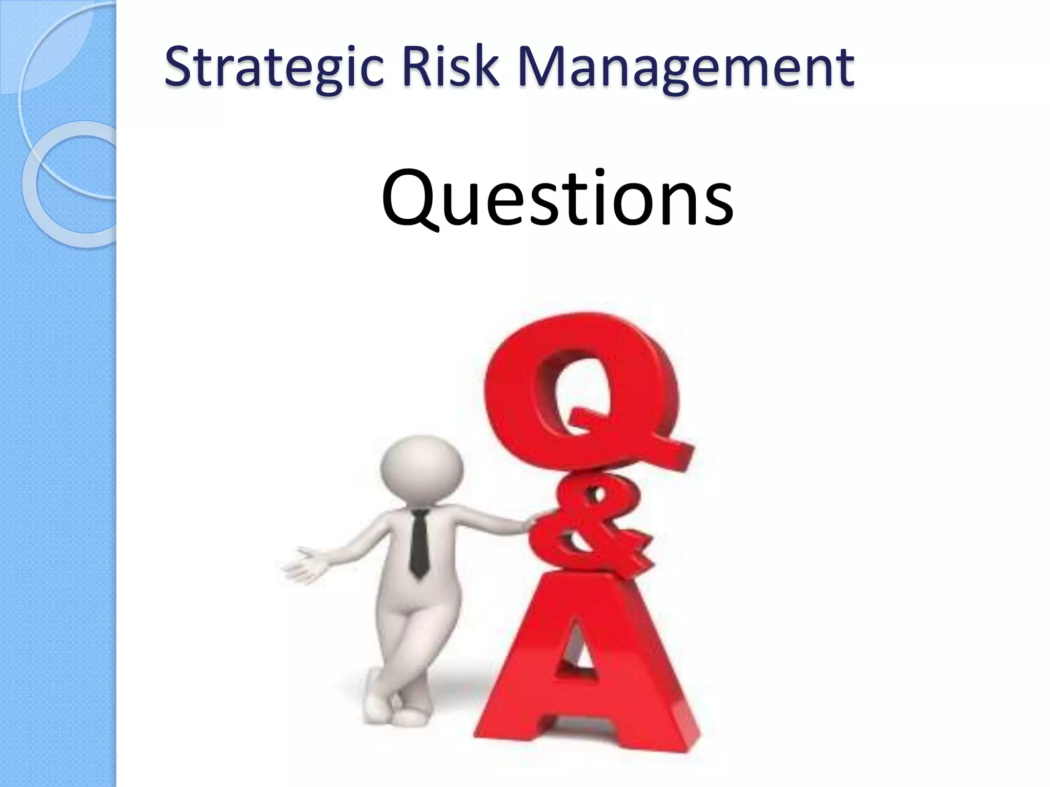 Questions
Strategic Risk Management
 