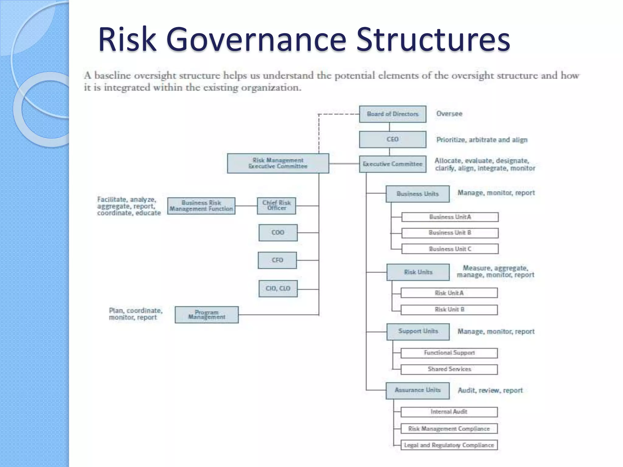 Risk Governance Structures
 