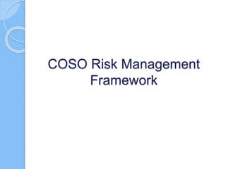 COSO RM Framework
 