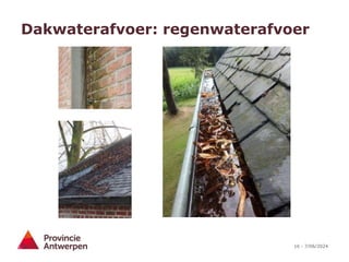 16 - 7/06/2024
Dakwaterafvoer: regenwaterafvoer
 