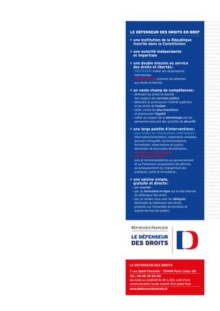 Vrai rapport defenseur droit