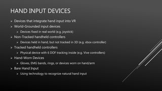 Handheld Device Inputs Vr & ar 1 | PPTX