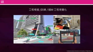 Confidential business information by CJS Interactive., All Rights Reserved.
工程模擬 /訓練 / BIM 工程視覺化
17
 