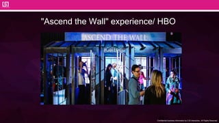 Confidential business information by CJS Interactive., All Rights Reserved.
44
"Ascend the Wall" experience/ HBO
 