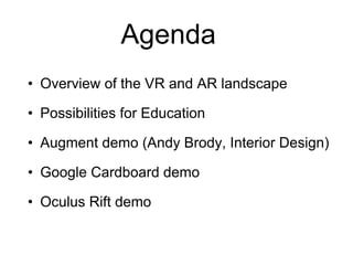 Virtual Reality and Augmented Reality in Education | PPTX