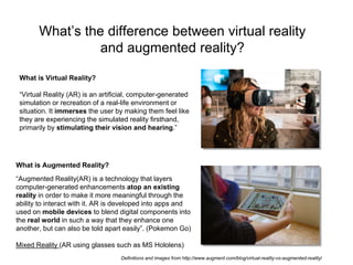 Virtual Reality and Augmented Reality in Education | PPTX