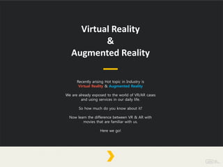 (ENG) All About Virtual Reality & Augmented Reality by YDM