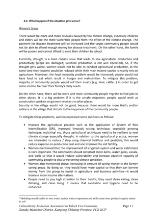 Climate Vulnerability Assessment Report In Kampong Chhnang Cambodia Doc Climate Vulnerability Assessment Report In Kampong Chhnang Cambodia Doc