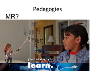 Pedagogies
MR?
•Mixture of these
•Office work
 