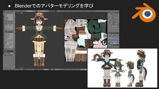 ● Blenderでのアバターモデリングを学び
 