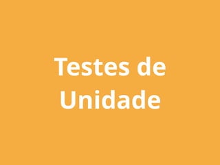 Testes de
Unidade
 