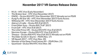 VR digest. November 2017
