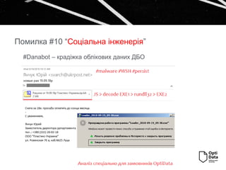 #Danabot – крадіжка облікових даних ДБО
Помилка #10 “Соціальна інженерія”
 