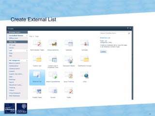 Visual Studio 2010 BCS Solution to Access Remote Image MetadataUser Case:Unix file storing system in ROBLarge volume of filesRaw data containing no or less meaningful metadataUsing a specific folder structure to indicate the image metadata e.g. Technology, Image Acquisition Machine, Group Head, Users.Allow SSH to the file server