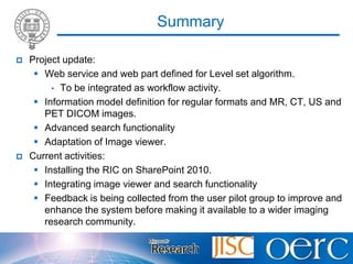 Researchers show resultson a computer/laptop screen. 