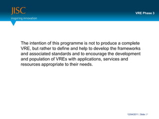 VRE for Study of Documents and Manuscripts11/04/2011 | Slide 14