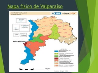 Mapa físico de Valparaíso
 